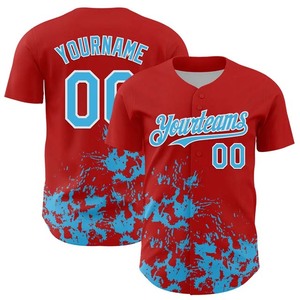2026 <b>Baseball</b> Jersey Red Black Custom Wear High Quality 3D Embroidery Breathable Quick Dry Short Sleeve 100% Polyester - Product Image 1