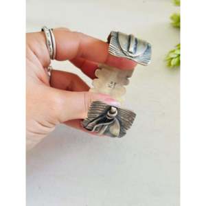 Kobe Martinez Sterling Silver <b>Feather</b> <b>Cuff</b> Bracelet Fashionable Bracelet with Unique <b>Feathers</b> Design - Product Image 5