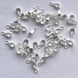 4mm 6mm 925 plata esterlina gota bucle colgante en blanco fianza encontrar oro micras cuentas hallazgos accesorios conectores espaciador conector