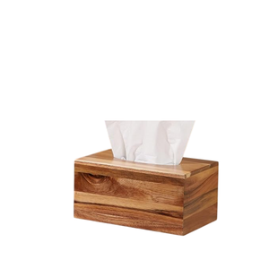 Solid Wood Rectangle <b>Tissue</b> Box Holder Eco-Friendly Modern Design Customizable Size <b>Color</b> Natural Wooden <b>Paper</b> Dispenser Hotel - Product Image 3