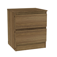 Mesa Consola Contemporánea de 2 Cajones, Mesita de Noche, Mesa Auxiliar de Almacenamiento, Mueble para Dormitorio, Sala de Estar, Lateral de Cama, Aglomerado/Partículas