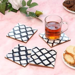 Nuevos accesorios de cocina, cubiertos, posavasos de madera y resina para taza de té, posavasos de regalo de inauguración de la casa a bajo costo de AALIYAN IMPEX - Product Image 2