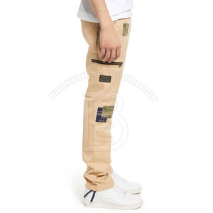 Nouveauté Pantalon Cargo conçu décontracté à la cheville cordon de serrage en coton pour hommes résistant à l'usure Hip Hop - Product Image 4