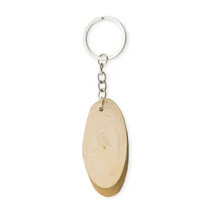 Portachiavi in Legno Personalizzato Bellegra e Moschettone, Gadget Promozionali Personalizzabili - Product Image 1
