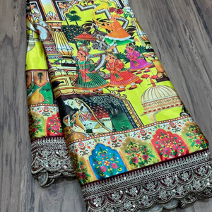 Effortless Elegance Our Modal Gajji Silk <b>Pashmina</b> Printed Saree Heavy Fancy Blouse Wedding Classic Party Festival Ethnic Wear - Product Image 1