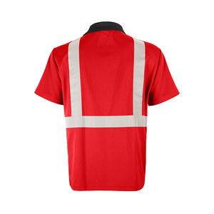 Hi Viz เสื้อเซฟตี้สำหรับผู้ชาย, เสื้อยืดผ้าโพลีเอสเตอร์100% พรีเมี่ยมสำหรับเสื้อโปโลมีเทปสะท้อนแสงวิสัยทัศน์ที่ดีที่สุด - Product Image 4