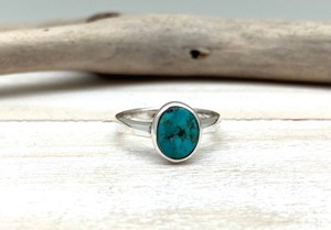 Anillo de piedras preciosas turquesas de Plata de Ley 925, joyería hecha a mano, anillo de estilo bohemio de plata, joyería para mujer, regalo de boda para esposa - Product Image 3