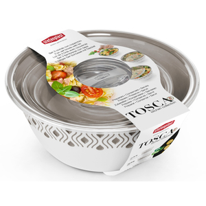 Set di 3 Ciotole Tosca - Bianco/Tortora Chiaro - Product Image 1