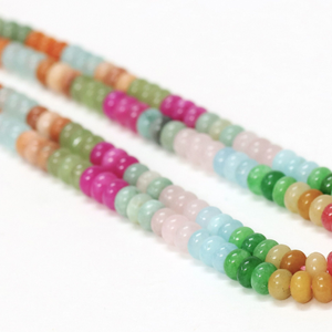 ลูกปัดควอตซ์หลากสีสวยงาม รูปทรงกลมเรียบ ขนาด 15 นิ้ว 7-8 มม. ลูกปัดพลอยควอตซ์ผสมเรียบ คุณภาพ AAA - Product Image 5