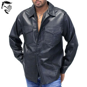 Camisa informal de cuero de manga larga ligera para hombre 2025, estilo occidental de alta calidad, cierre de cremallera, transpirable, personalizable, OEM - Product Image 6