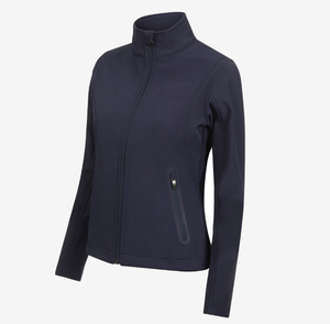 Shemax 2023 Top Quality Hot Selling Custom Wholesale Horse Riding <b>Women's</b> Soft Shell <b>Jacket</b> Navy - Product Image 1