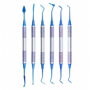 6pcs Kit Dental Composite Resin Filling Spatulas Double Head Professional Dentist <b>Accessories</b> Cleaning Filling <b>Tools</b> - Product Image 1