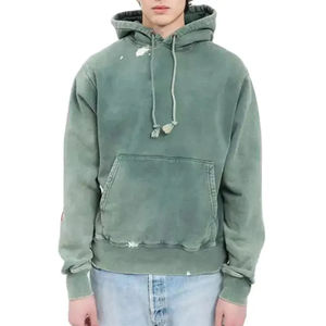 Professionnel de haute qualité lavage à l'acide survêtement à capuche nouveau élégant Logo personnalisé français éponge 465GSM léger haut de sport hiver - Product Image 3