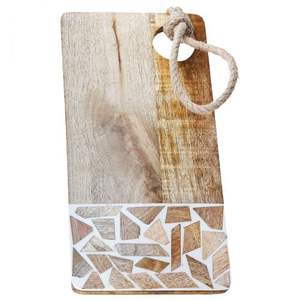 Ensemble de planches à découper en bois écologiques en gros avec poignée Planche à pain en bois d'acacia |   Plateau de service pour charcuterie avec logo personnalisé - Product Image 4