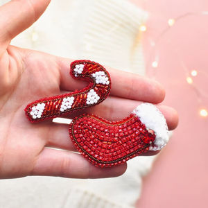 Adorno Navideño de Cuentas Bordadas para Bolso y Llavero para Coche, Adornos Navideños Colgantes de Cuentas de glowin fashion - Product Image 1