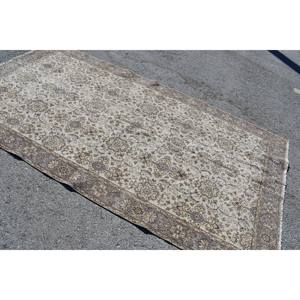 Classique Beige marron 5.2X9.4 pieds Vintage tapis turc grande surface laine Patchwork Design pour couloir chambre Latex pour chambre chevet - Product Image 2