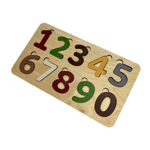 Jeu éducatif en bois de bouleau de qualité supérieure, puzzle de nombres Montessori pour les tout-petits de 3 ans et plus, jeu de société d'apprentissage pour enfants, modèle MOT-0019 - Product Image 1