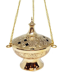 Brûleur d'encens plaqué or, dernier design, brûleur d'encens suspendu, brûleur de bakhoor décoratif fait à la main - Product Image 6