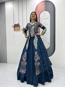 Stylish 3 Piece Indo Western Lehenga Set With <b>Jacket</b> - Product Image 6