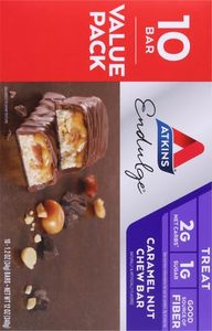 Barre à mâcher au caramel et aux noix Atkins Endulge, collation faible en sucre, barre dessert, lot de 10 - Product Image 6