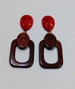 Pendientes de Resina de Diseño Único, Pendientes Elegantes Hechos a Mano con Cuentas de Semillas, Joyería Artesanal de Moda Única, Diseño Creativo - Product Image 2