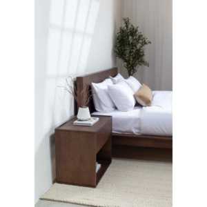 Lit en bois foncé de style japonais Kohana - Product Image 4