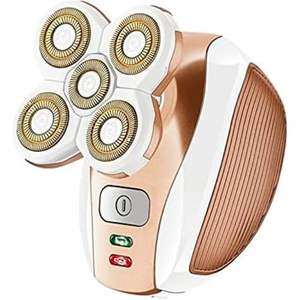 Depiladora Eléctrica Recargable para Piernas de Mujer, Depiladora Rotatoria Indolora para Recortar el Vello del Bikini, Dorada, USB, Lavable, con Cabezales de Repuesto - Product Image 4