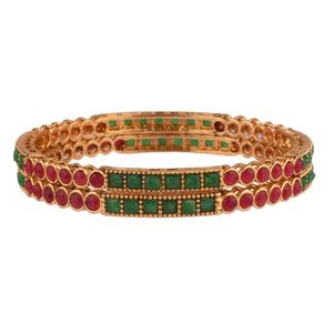 เครื่องประดับแบบดั้งเดิมของอินเดียกำไลข้อมือคริสตัล Kundan แบบพื้นเมืองเครื่องประดับเจ้าสาวสำหรับผู้หญิงหลากสี - Product Image 6