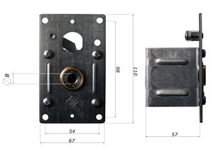 Arganello a fune tipo C per finestra, fune da 2,4 mm - Product Image 1