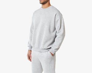 Haute qualité 100% coton hommes Baggy survêtements hiver solide motif à capuche et pantalons de survêtement ensemble en gros survêtement - Product Image 4