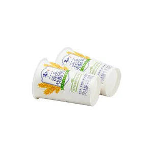 Biodegradable Material Yogurt Milk Container Paper Cup With Custom Print