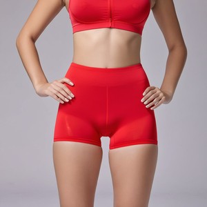 Pantalones cortos de gimnasio transpirables para mujer con decoración de patrón Arco y botón Pantalones cortos de entrenamiento de fitness que absorben la humedad - Product Image 5