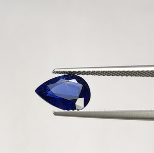 พลอยไพลินสีน้ำเงินธรรมชาติ รูปทรงลูกแพร์ เจียระไนเหลี่ยมเพชรพลอย สำหรับทำเครื่องประดับ ราคาโรงงาน รับรองคุณภาพ - Product Image 5