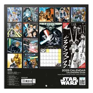 Calendrier en papier Star Wars classique 2025 – Polyvalent pour le bureau et la maison, idéal pour l'affichage, la décoration, la promotion et comme cadre photo - Product Image 4