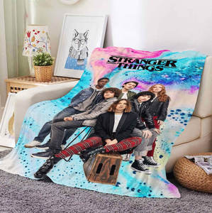 <span class=keywords><strong>Nueva</strong></span> Manta de Franela Suave y Acogedora con Diseño de Stranger <span class=keywords><strong>Things</strong></span>, Color Gris Claro, Venta al Por Mayor - Product Image 3