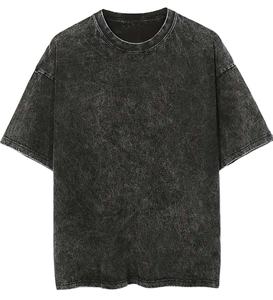 T-shirts délavés coupe classique pour hommes, col rond personnalisé, 100 % coton, tricotés de haute qualité, sans manches, écologiques, vente en gros 2026 - Product Image 1