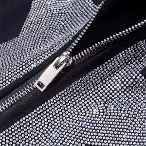 Fabricant personnalisé Sun Faded Full Face Zipper French Terry Streetwear lavage à l'acide 500gsm hommes Heavyweight Rhinestone Hoodie - Product Image 5