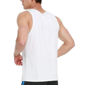 OEM vente en gros nouvel arrivage de gilet de fitness en coton de couleur pure musculation stringer gym débardeurs hommes garçon gym fitness gilet débardeur - Product Image 3