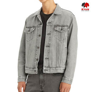 Chaqueta Vaquera Personalizada para Hombre Ryan Pro Gear, Cierre de Botones Cómodo, Logotipo Personalizado, Estilo Sólido - Product Image 4