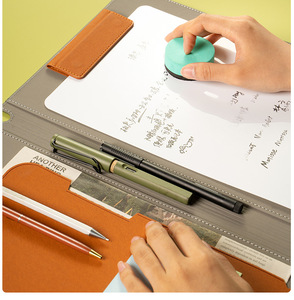 Produits de classement, fournitures de bureau, porte-documents en cuir PU A4, organiseur de dossiers, porte-documents avec porte-stylo - Product Image 4