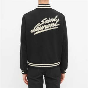 แพทช์ที่กําหนดเองเย็บปักถักร้อยเบสบอลเล็ตเตอร์แมนแจ็คเก็ตตัวแทนสําหรับผู้ชาย - Product Image 3