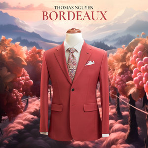 [Collection Couleurs Naturelles] Costume deux pièces sur mesure pour homme - Veste et pantalon bordeaux - Fabriqué au Vietnam - Product Image 6