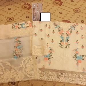 Nouvelle collection de pelouses en soie brodées pour femmes manches longues pakistanaise Shalwar Kameez robe chemise de fête de mariage avec style indien - Product Image 5