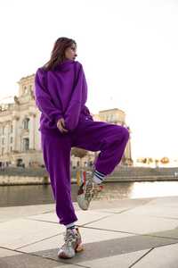 Survêtement personnalisé solide décontracté à capuche à manches longues respirant écologique 100% coton vêtements de sport formation pour femmes hommes - Product Image 2