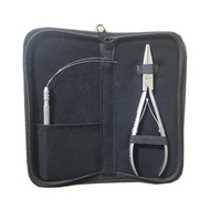 Kit de pinces professionnelles de haute qualité pour extensions de cheveux, avec pochette en cuir PU, matériau composite, options personnalisables