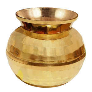 Lota de Latón Puro Vintage de Alta Calidad con Acabado Pulido para Uso en la Cocina, Artículo de Cocina Árabe Antiguo Lutiya - Product Image 5