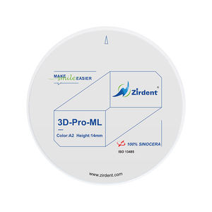 บล็อกเซรามิกสำหรับงานทันตกรรม บล็อกเซอร์โคเนียสำหรับงาน <span class=keywords><strong>CAD</strong></span>/<span class=keywords><strong>CAM</strong></span> ขนาด 10/12/14/16/18/20/22/25/30 มม. แผ่นเซอร์โคเนีย 3D Pro หลายชั้น - Product Image 6