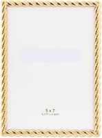 Cadre photo rectangulaire en aluminium style corde, haute qualité, couleur or et argent, durable, léger, à poser sur table ou à accrocher au mur, idéal pour offrir