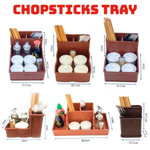 Plateau de cuisine réglable Baguettes Couverts et diviseur d'épices Compartiments personnalisables Sûr Plastique PP Look moderne - Product Image 6