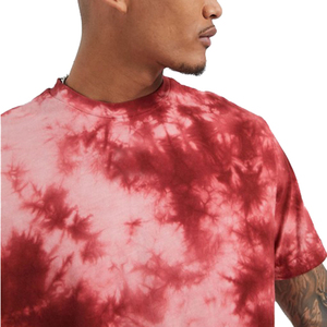 Haute qualité hommes unisexe personnalisé imprimé à manches courtes tie-dye T-Shirt surdimensionné hip-hop tricoté tenue décontracté respirant solide - Product Image 3